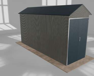 Hala blaszana 2x6.5m dwuspadowa Aluminium Wysoka
