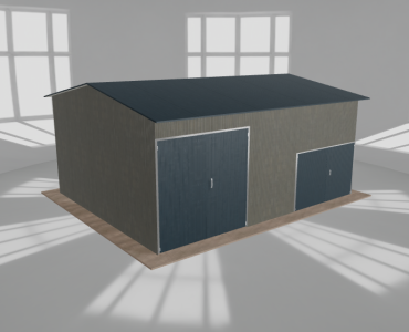 Hala stalowa 8x6.5m dwuspadowa Aluminium Wysoka