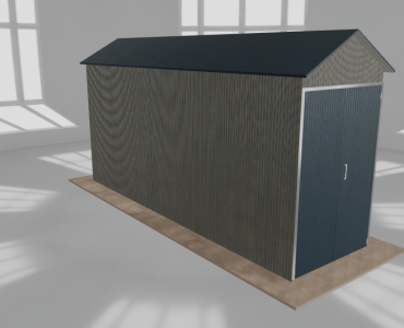 Hala blaszana 2x7m dwuspadowa Aluminium Wysoka