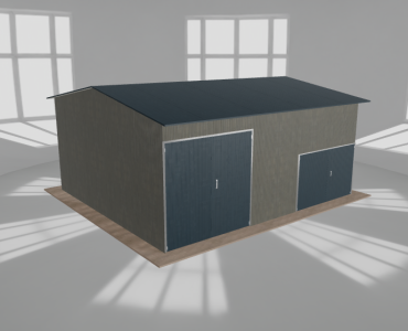 Hala stalowa 8x7m dwuspadowa Aluminium Wysoka