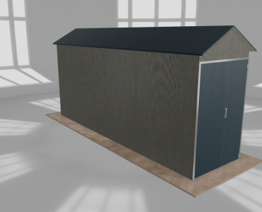 Hala blaszana 2x7.5m dwuspadowa Aluminium Wysoka