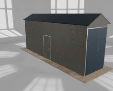 Hala blaszana 2x8m dwuspadowa Aluminium Wysoka