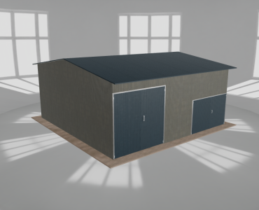 Hala stalowa 8x8m dwuspadowa Aluminium Wysoka