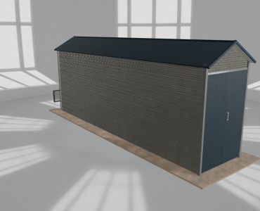 Hala blaszana 2x9m dwuspadowa Aluminium Wysoka