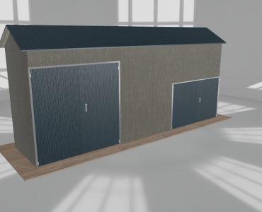 Hala stalowa 8.5x2m dwuspadowa Aluminium Wysoka
