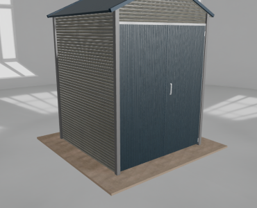 Hala blaszana 2.5x2.5m dwuspadowa Aluminium Wysoka