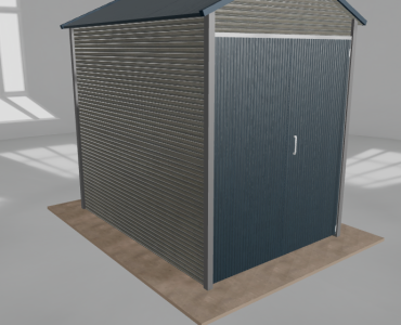 Hala blaszana 2.5x3.5m dwuspadowa Aluminium Wysoka