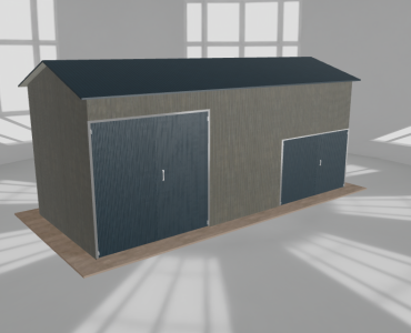 Hala stalowa 8.5x3.5m dwuspadowa Aluminium Wysoka