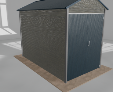 Hala blaszana 2.5x4.5m dwuspadowa Aluminium Wysoka