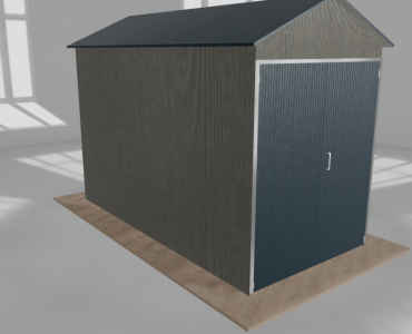 Hala blaszana 2.5x5m dwuspadowa Aluminium Wysoka
