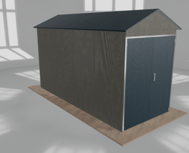 Hala blaszana 2.5x6m dwuspadowa Aluminium Wysoka