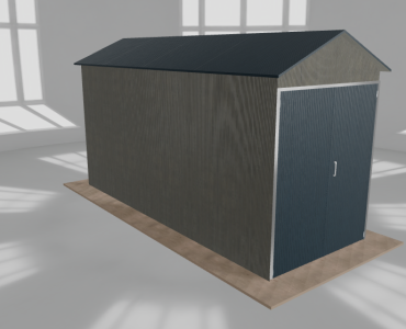 Hala blaszana 2.5x6.5m dwuspadowa Aluminium Wysoka