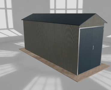 Hala blaszana 2.5x7.5m dwuspadowa Aluminium Wysoka