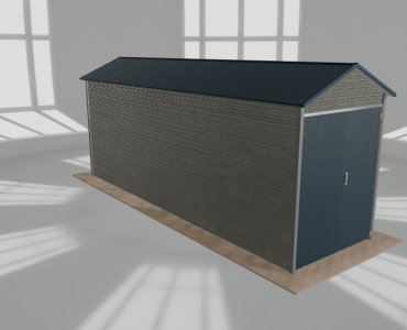 Hala blaszana 2.5x8.5m dwuspadowa Aluminium Wysoka
