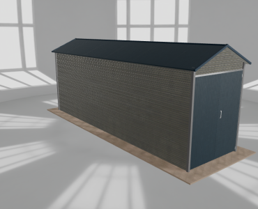 Hala blaszana 2.5x9m dwuspadowa Aluminium Wysoka