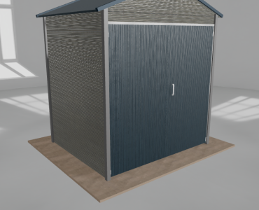 Hala blaszana 3x2.5m dwuspadowa Aluminium Wysoka