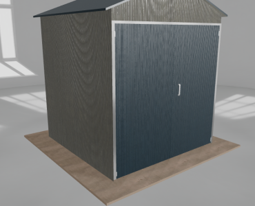 Hala blaszana 3x3m dwuspadowa Aluminium Wysoka