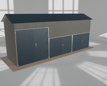 Hala stalowa 9x2.5m dwuspadowa Aluminium Wysoka
