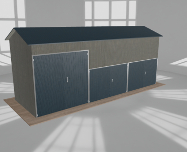 Hala stalowa 9x3m dwuspadowa Aluminium Wysoka