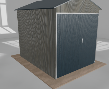 Hala blaszana 3x4m dwuspadowa Aluminium Wysoka