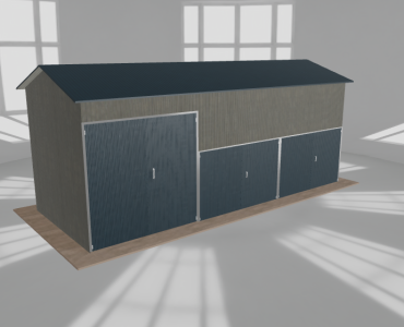 Hala stalowa 9x3.5m dwuspadowa Aluminium Wysoka