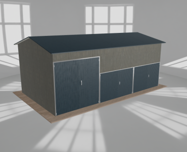 Hala stalowa 9x5m dwuspadowa Aluminium Wysoka