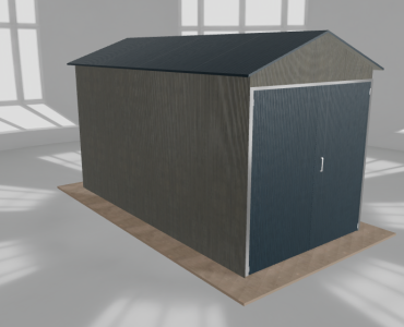 Hala blaszana 3x6m dwuspadowa Aluminium Wysoka
