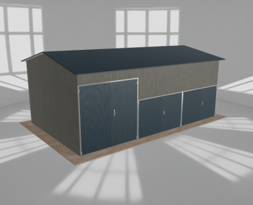 Hala stalowa 9x5.5m dwuspadowa Aluminium Wysoka