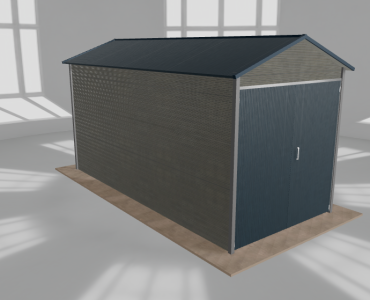 Hala blaszana 3x6.5m dwuspadowa Aluminium Wysoka