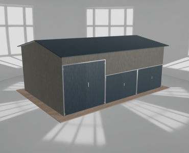 Hala stalowa 9x6m dwuspadowa Aluminium Wysoka