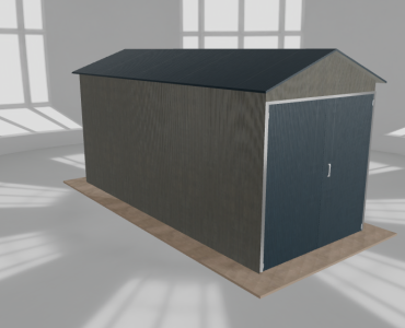 Hala blaszana 3x7m dwuspadowa Aluminium Wysoka
