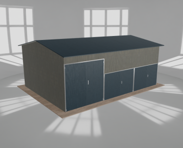 Hala stalowa 9x6.5m dwuspadowa Aluminium Wysoka