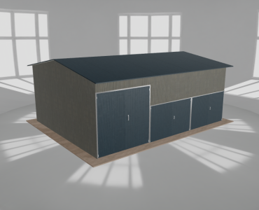 Hala stalowa 9x7m dwuspadowa Aluminium Wysoka
