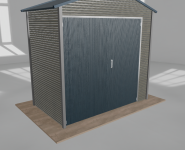 Hala blaszana 3.5x2m dwuspadowa Aluminium Wysoka