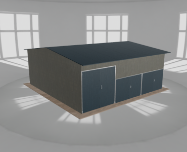 Hala stalowa 9x9m dwuspadowa Aluminium Wysoka