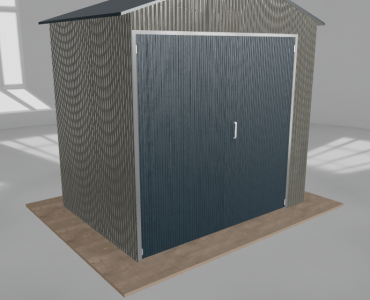 Hala blaszana 3.5x2.5m dwuspadowa Aluminium Wysoka