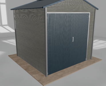 Hala blaszana 3.5x3.5m dwuspadowa Aluminium Wysoka