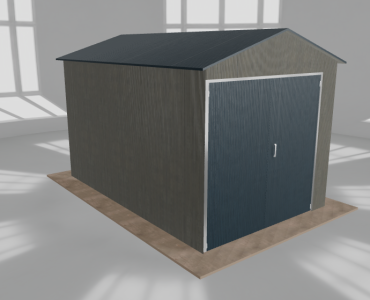 Hala blaszana 3.5x5.5m dwuspadowa Aluminium Wysoka