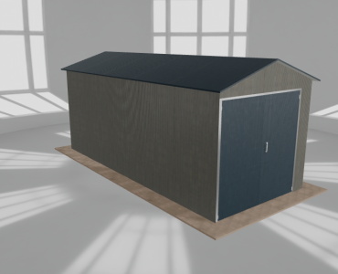 Hala blaszana 3.5x8m dwuspadowa Aluminium Wysoka