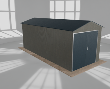 Hala blaszana 3.5x8.5m dwuspadowa Aluminium Wysoka