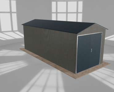 Hala blaszana 3.5x9m dwuspadowa Aluminium Wysoka