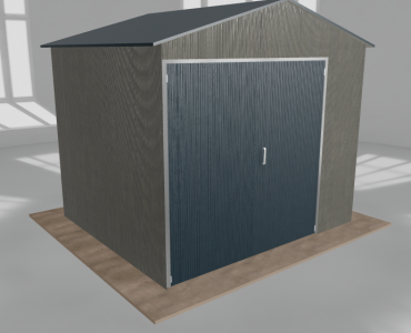 Hala blaszana 4x3.5m dwuspadowa Aluminium Wysoka