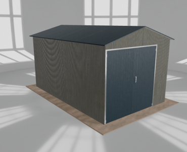 Hala blaszana 4x6.5m dwuspadowa Aluminium Wysoka
