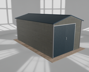 Hala blaszana 4x7.5m dwuspadowa Aluminium Wysoka