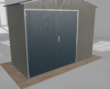 Hala blaszana 4.5x2m dwuspadowa Aluminium Wysoka