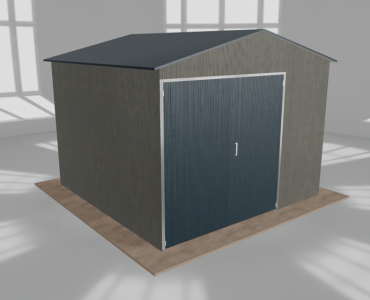 Hala blaszana 4.5x4.5m dwuspadowa Aluminium Wysoka
