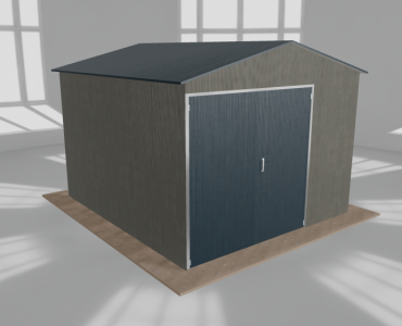 Hala blaszana 4.5x5m dwuspadowa Aluminium Wysoka