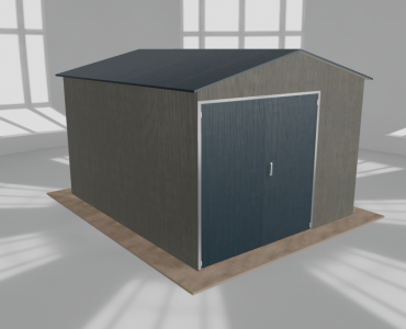 Hala blaszana 4.5x5.5m dwuspadowa Aluminium Wysoka
