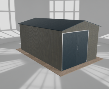 Hala blaszana 4.5x7.5m dwuspadowa Aluminium Wysoka