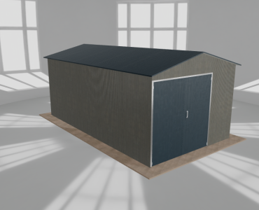 Hala blaszana 4.5x8m dwuspadowa Aluminium Wysoka